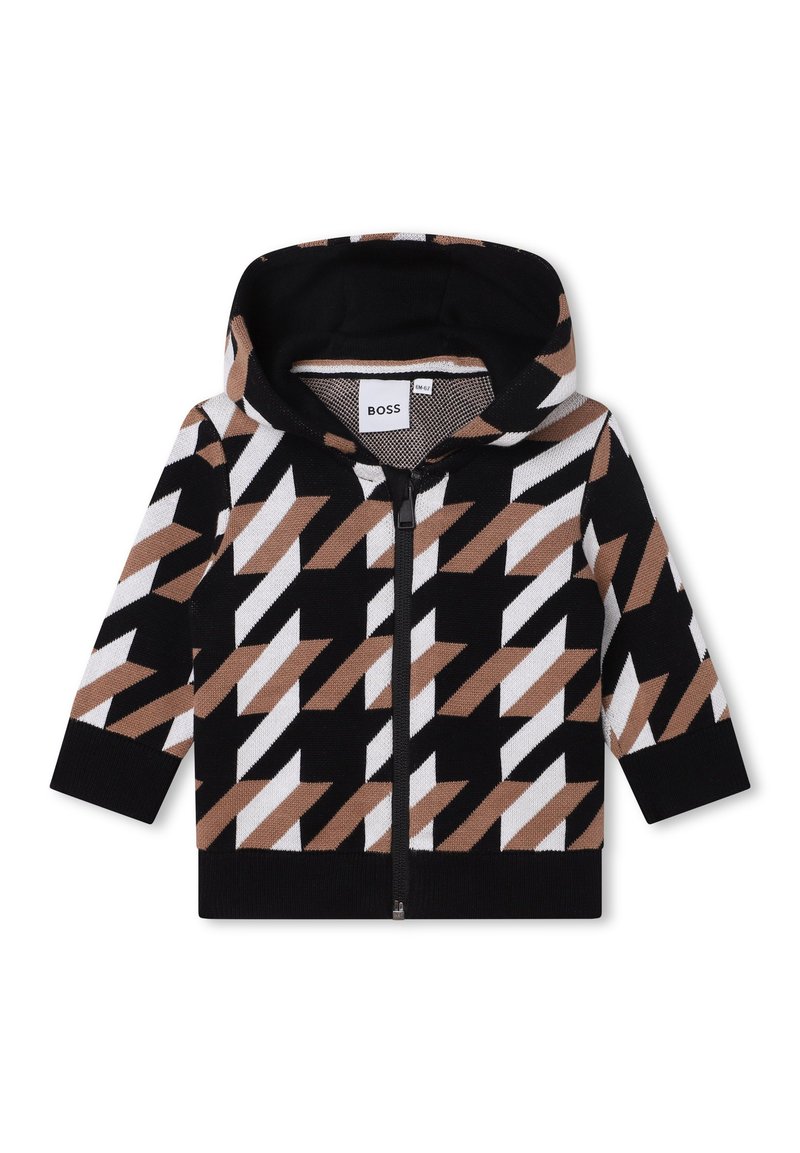 BOSS Kidswear Sweater met rits zwart