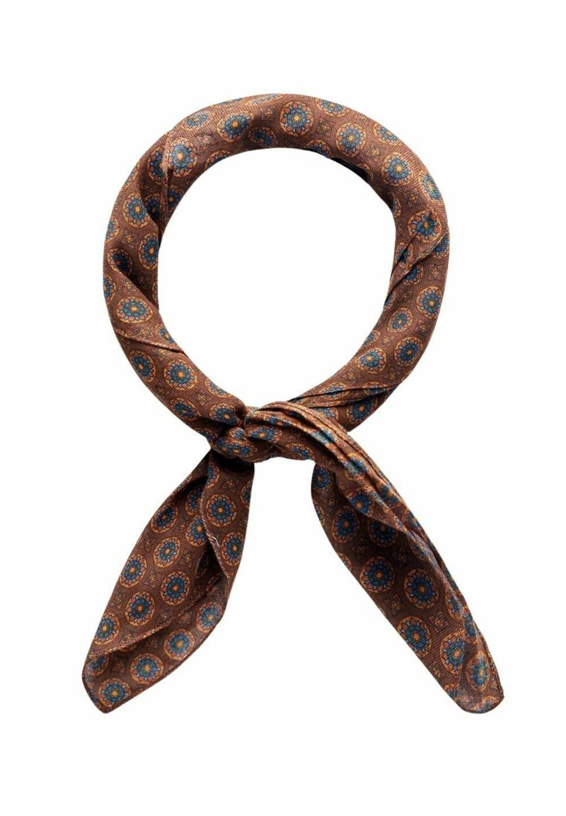 John Henric MOTIF BANDANA - Tørklæde / Halstørklæder - brown