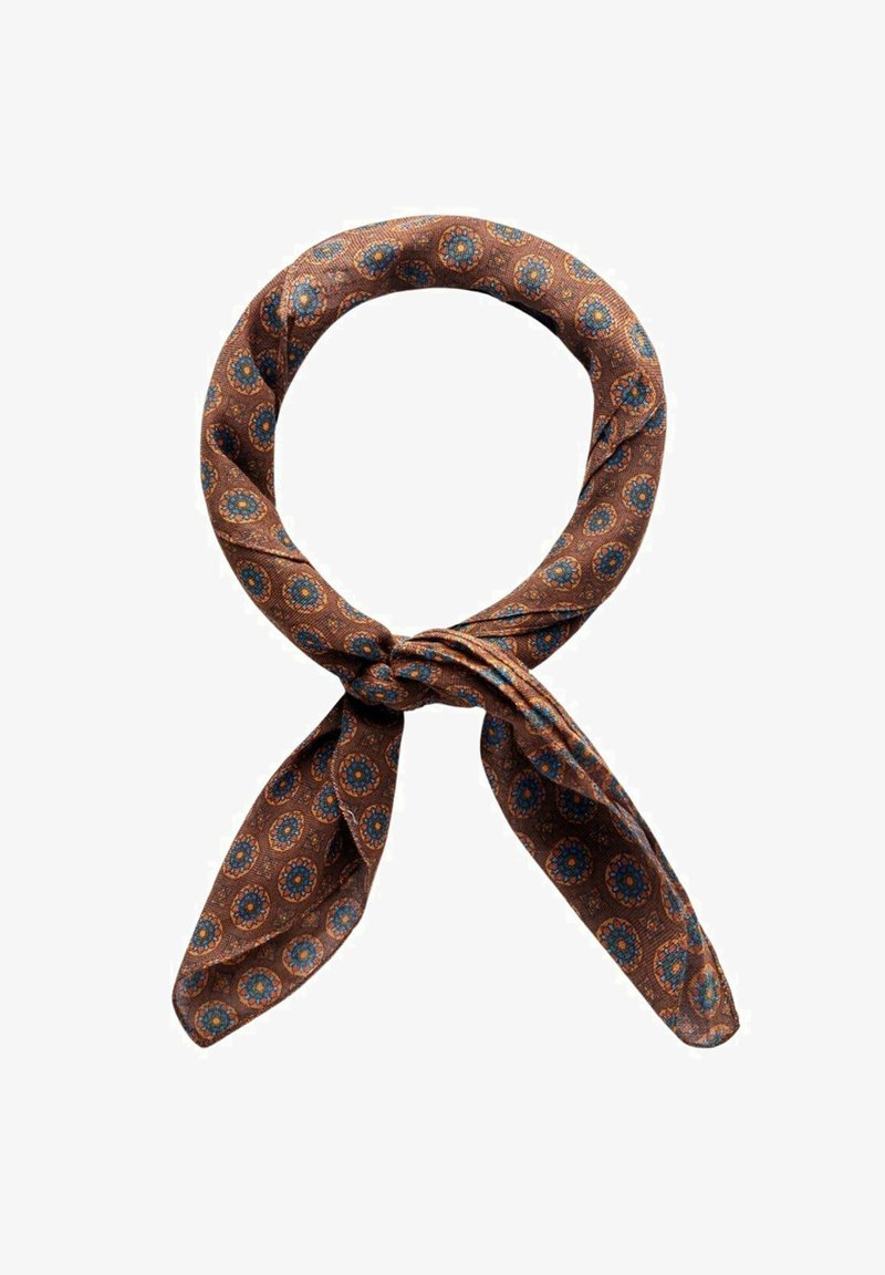 John Henric MOTIF BANDANA - Tørklæde / Halstørklæder - brown
