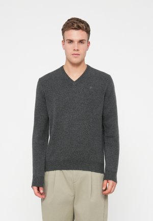 Hackett London V NECK - Jersey de punto - charcoal grey