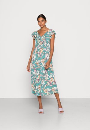 ONLALICA LIFE CAPSLEEVE MIDI DRESS - Denní šaty - deep jungle