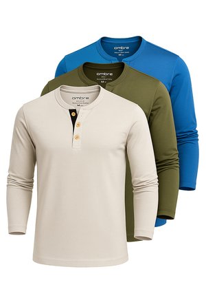 PACK - Camiseta de manga larga - olive blue light grey