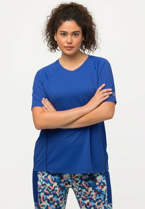 Ulla Popken UV-SCHUTZ 50+ V-AUSSCHNITT HALBARM - T-Shirt basic - royal blue