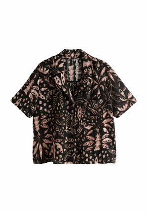 Next Užsagstoma palaidinė - black brown print