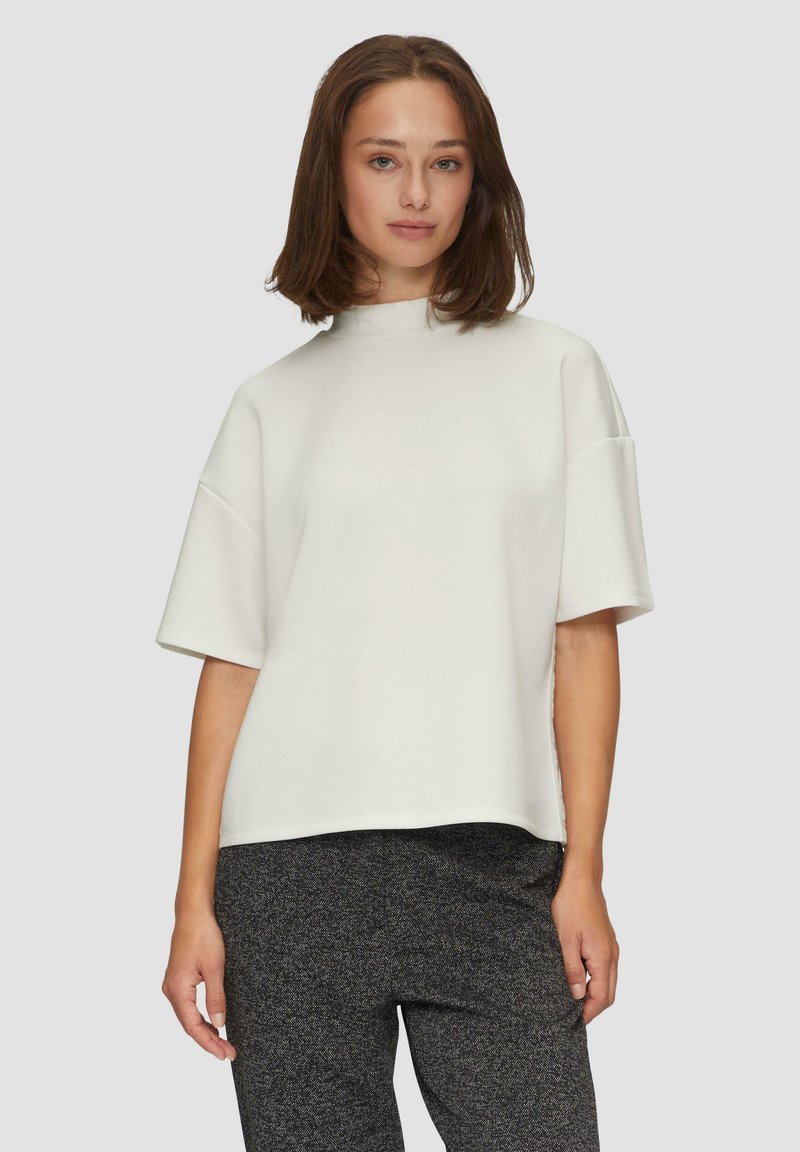 s.Oliver MIT LOGO-TAPE IM RELAXED FIT - T-shirt basic - ecru