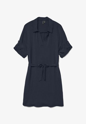 Vero Moda KLEID VMALVA KURZES KLEID - Košilové šaty - total eclipse