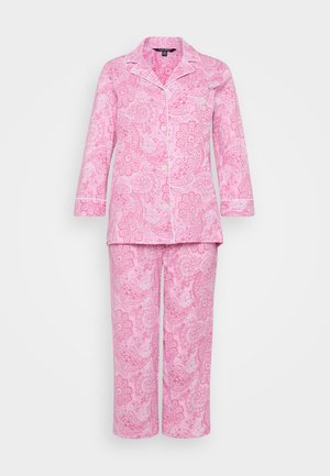 Lauren Ralph Lauren 3/4 SLEEVE CLASSIC NOTCH COLLAR - Yöasusetti - pink