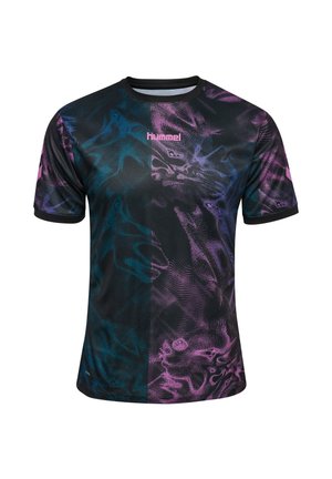 Hummel HUMMEL HMLBLAZE CLUB 26 GRAPHIC TEE UNISEX - T-Shirt print - black pink