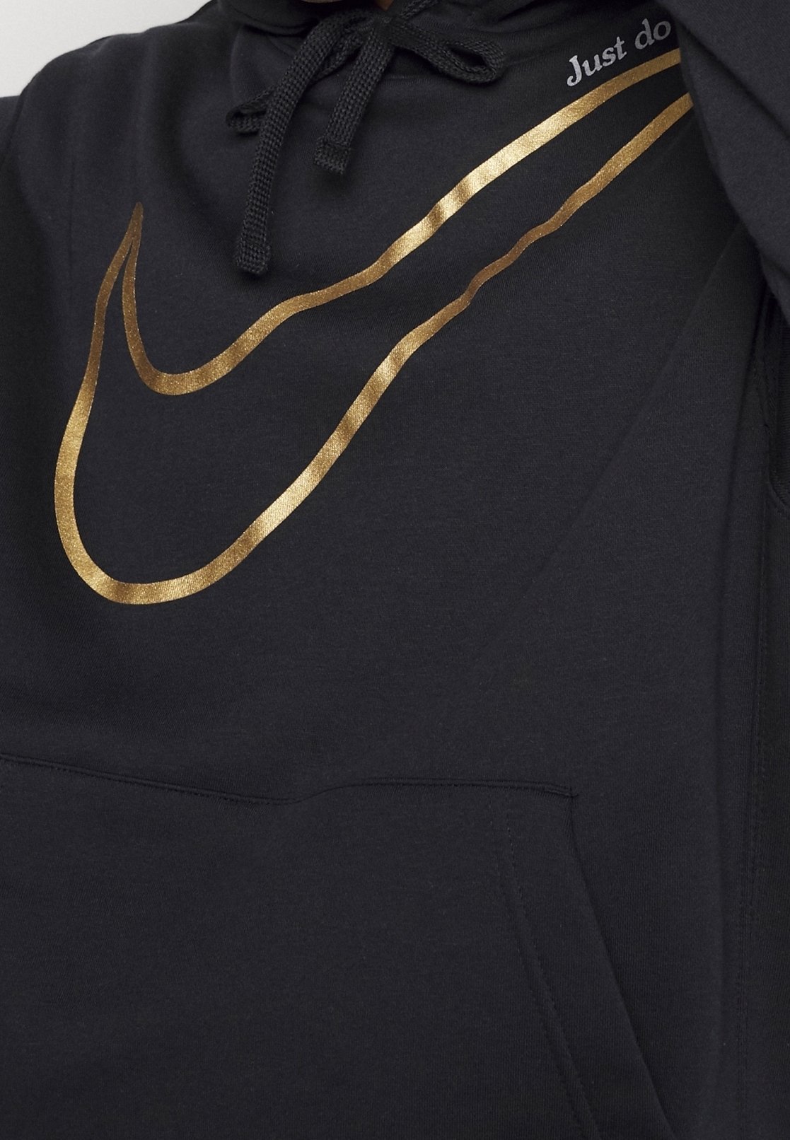 nike black and gold just do it hoodie