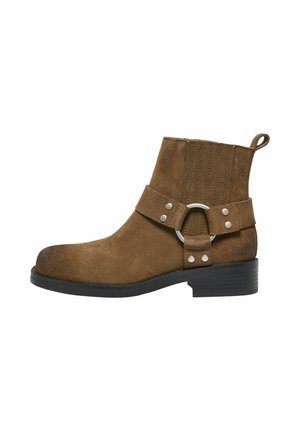ONLBAX - Cowboy/biker ankle boot - cognac