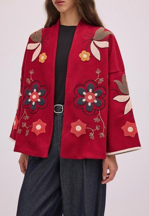 Touché Privé, EMBROIDERED JACKET - Veste légère - burgundy