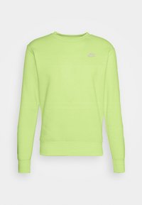 Nike sweatshirt i lys neongrön, med långa ärmar, rund hals och en liten logo på bröstet. Slät tygtextur.