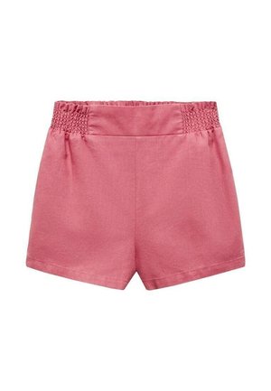 Pink shorts lavet af letvægtsstof. Har en smocket talje og et enkelt, lige ben-design uden ekstra lommer eller detaljer.