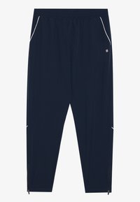 SLIM FIT TRACKSUIT BOTTOMS WITH POCKETS & ANKLE ZIP - Träningsbyxor - dark blue