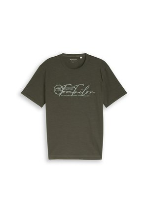 TOM TAILOR, TOM TAILOR T-SHIRT T-SHIRT MIT LOGO-PRINT - T-shirt print - deep leaf green