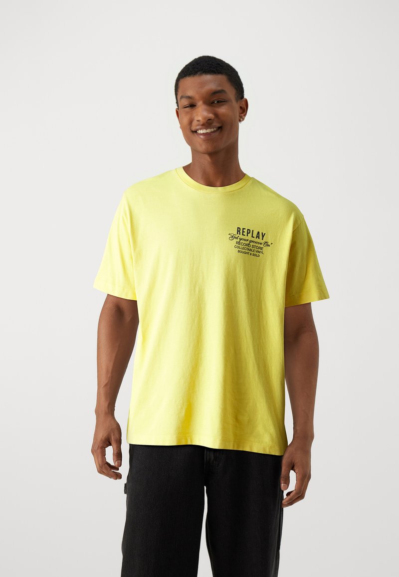 Replay Apdrukāts T-krekls - lemon yellow