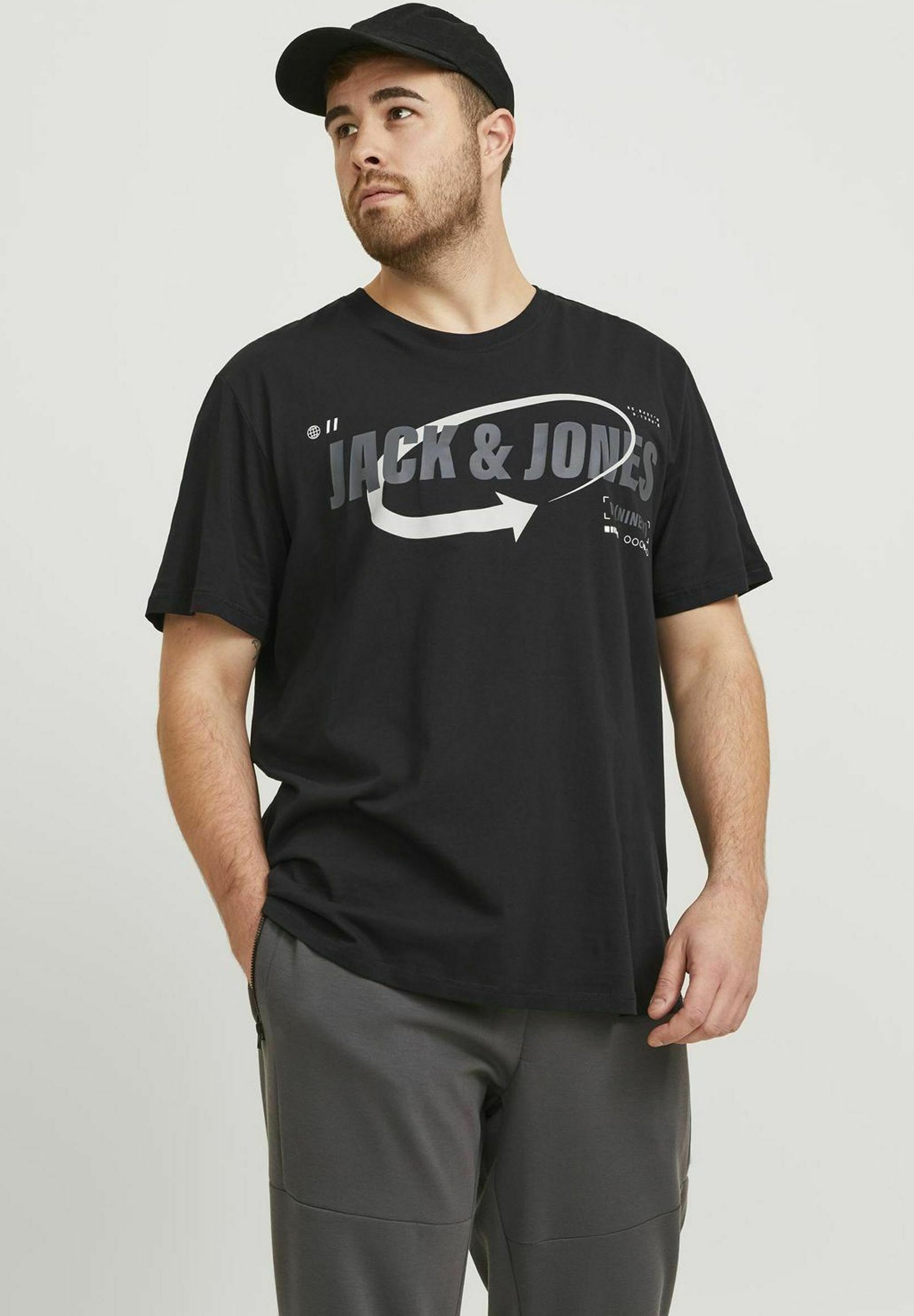 JACK & JONES Jjyuki Tee Ss Crew Neck Pls - Plus Size, Monks Robe, 5XL