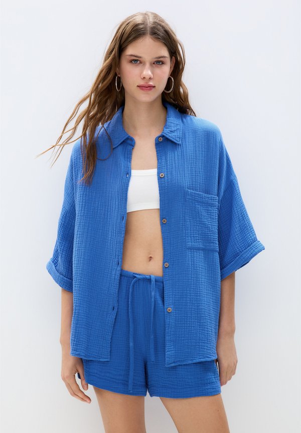 TEXTURED SHORT SLEEVE - Hemdbluse