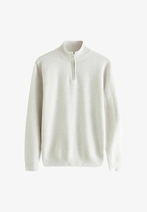 Next ZIP NECK - Jumper - ecru