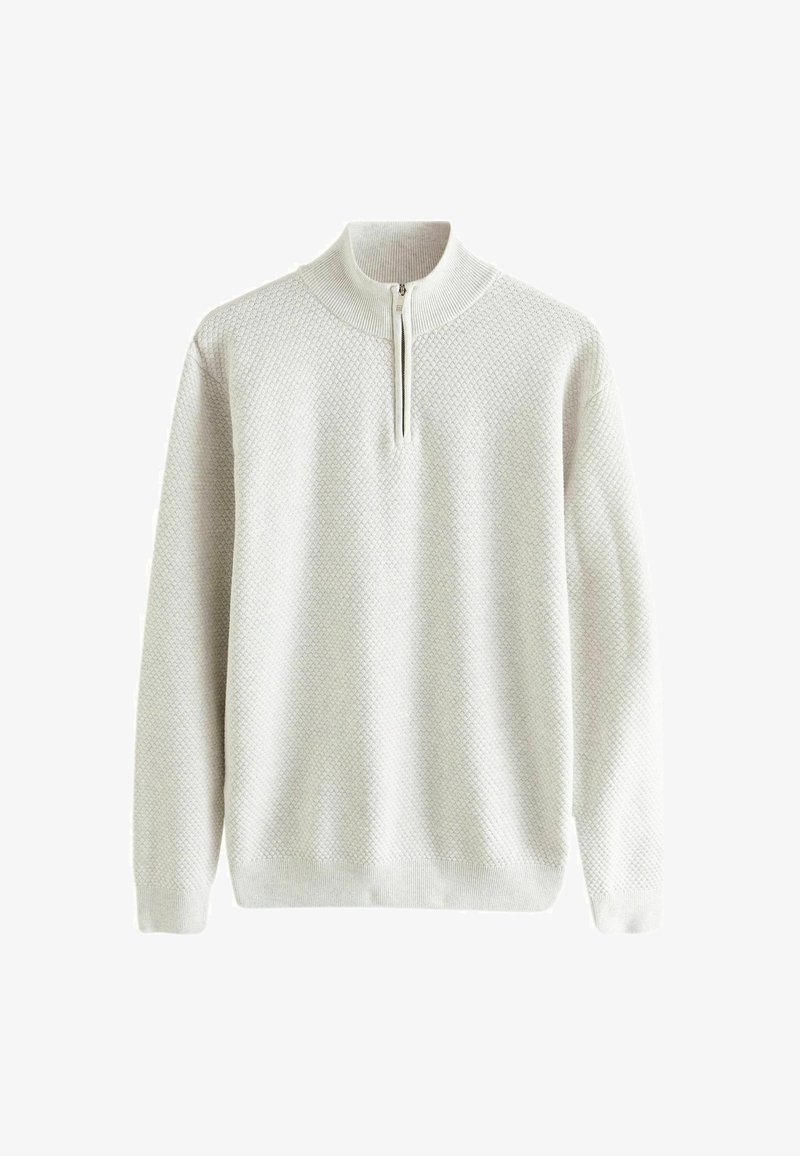 Next ZIP NECK - Pulover - ecru