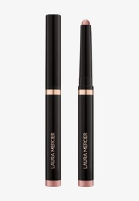 Zweifach eingesetzter Lippenstift in einer eleganten schwarzen Hülle mit Roségold-Akzenten. An einem Ende befindet sich eine spitze Mine für präzise Anwendung, am anderen Ende eine abgerundete Mine.