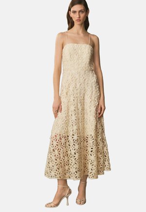 REGULAR FIT FLORAL OVERLAY  - Nappali ruha - cream