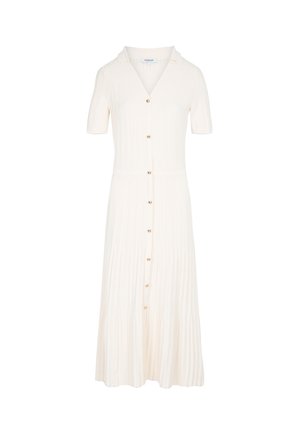 Morgan, MORGAN MORGAN KNITTED DRESS WITH FOLDED COLLAR - Vestido camisero - ivoire