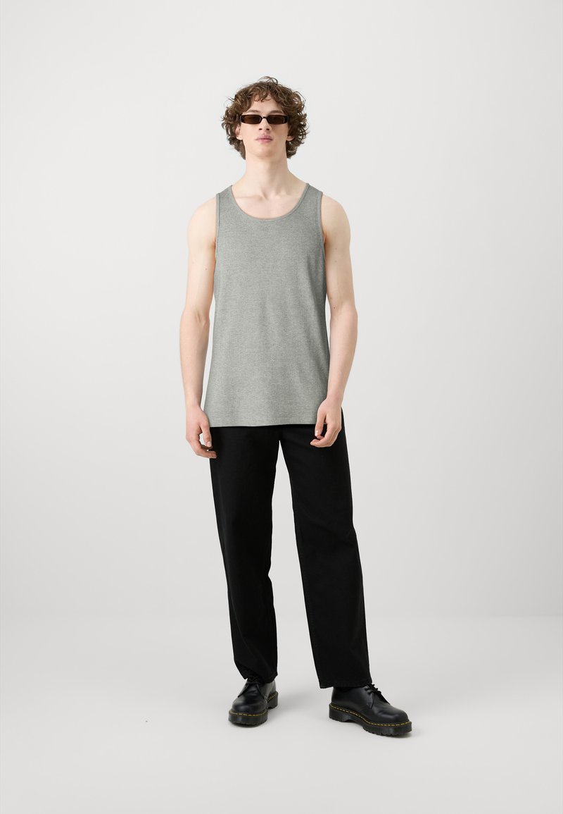 Only & Sons ONSPAGE RIBBED TANK TOP 3 PACK - Felső - black/white/light grey