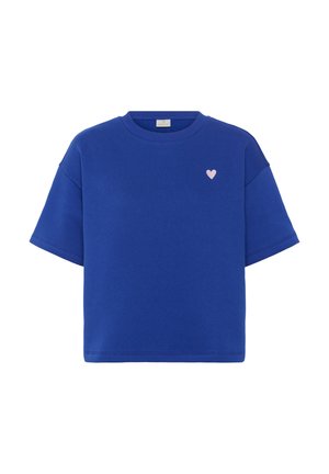 Kaffe, KALIDDY 1/2 SLEEVED SWEATSHIRT - T-shirt basique - surf the web w pink heart