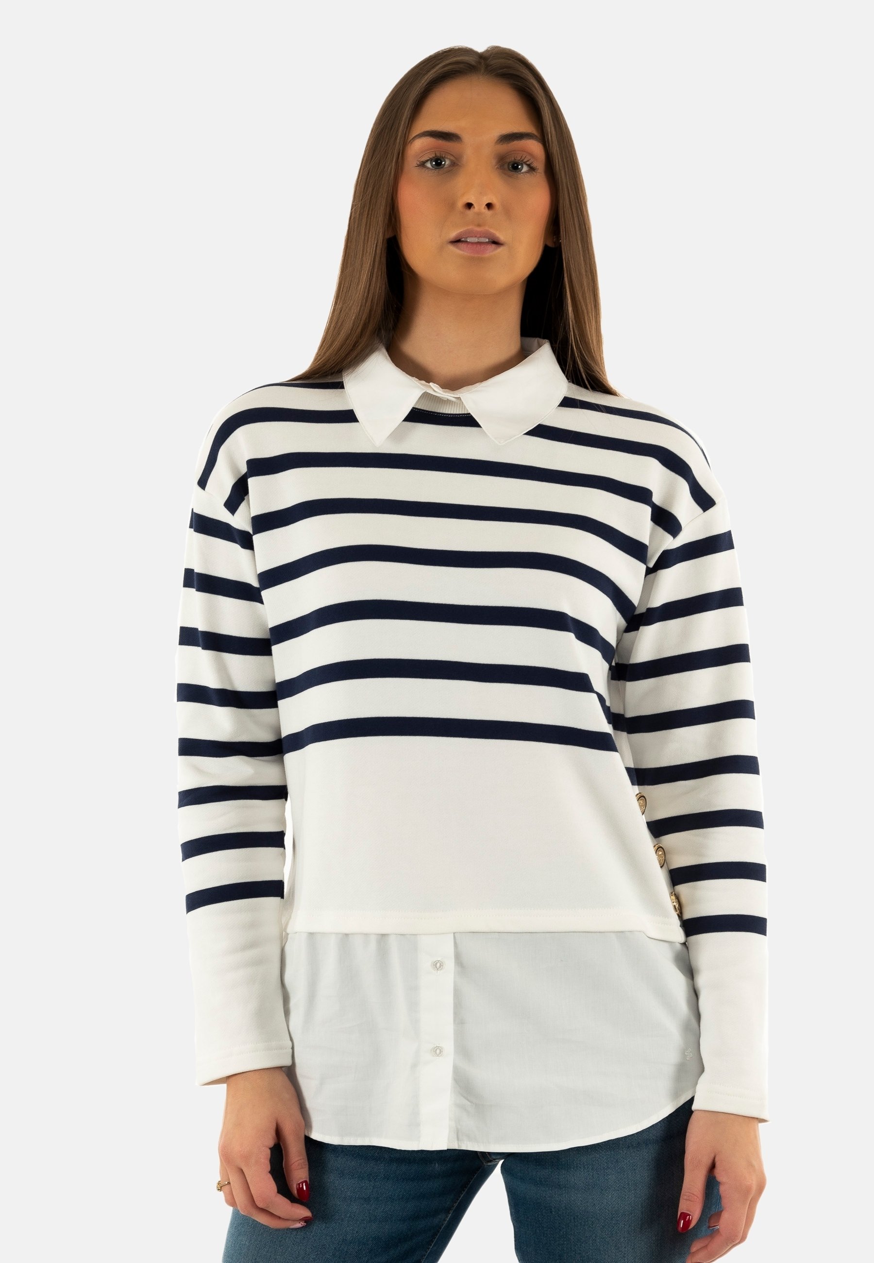 Salsa Jeans Jersey de punto blanc/blanco