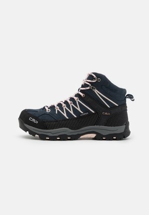 KIDS RIGEL MID TREKKING SHOES WP UNISEX - Vaelluskengät - asphalt/rose