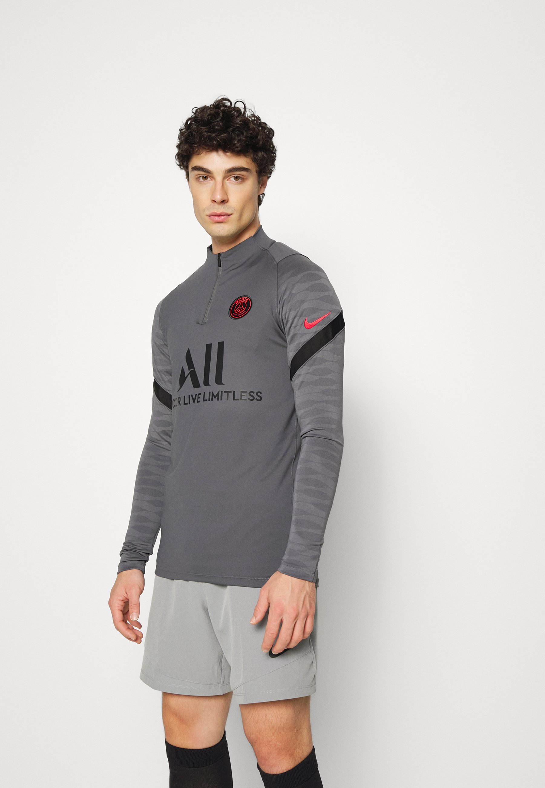 Nike Performance PARIS ST. GERMAIN - Camiseta de manga larga - dark  grey/black/siren red/gris oscuro - Zalando.es
