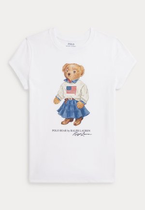 POLO BEAR COTTON JERSEY TEE - Tričko s potlačou - white