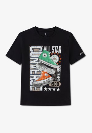 Converse, VARCITY DOUBLE KICKS - T-shirt con stampa - black