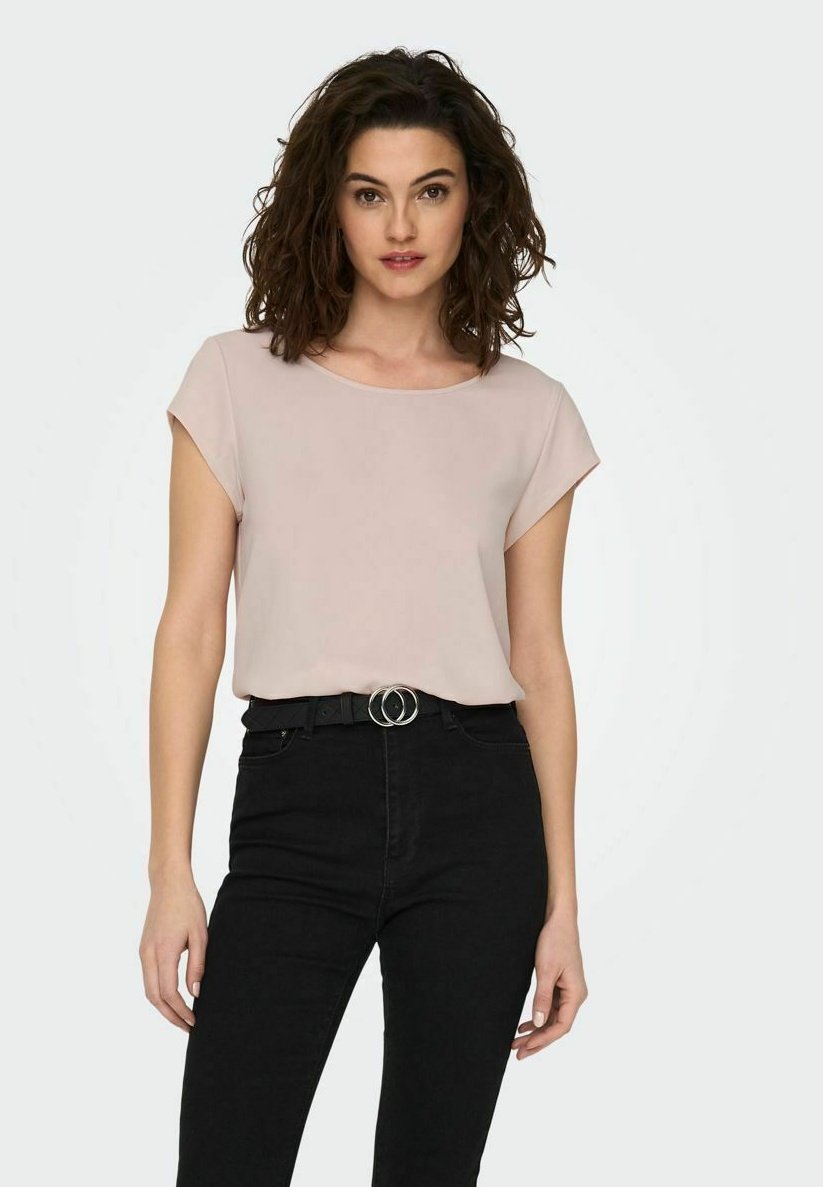 ONLY Damen T-Shirt Onlvic – Rosin, Viertelarm, Mit Reißverschluss Im Nacken