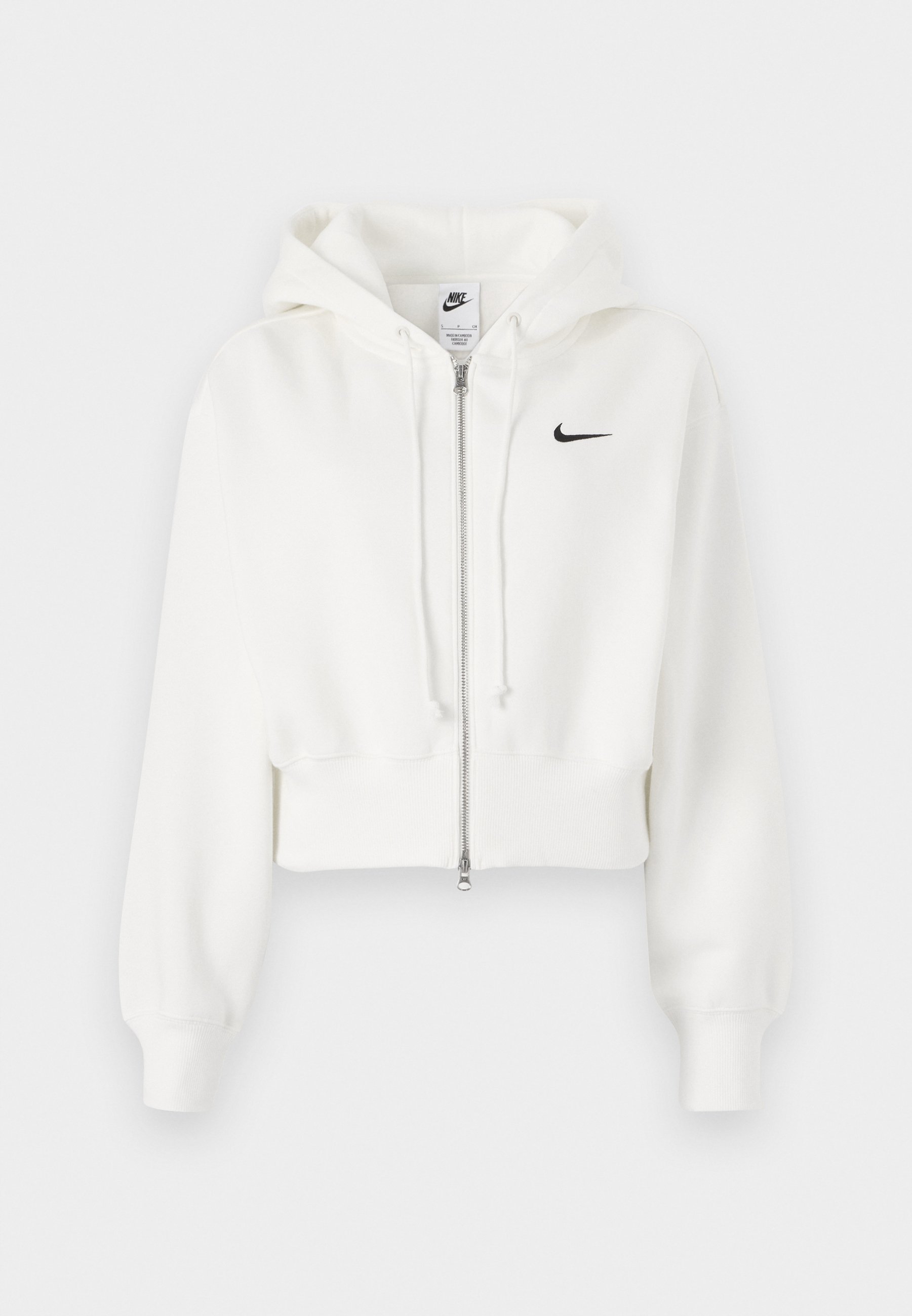 womens white nike zip up hoodie