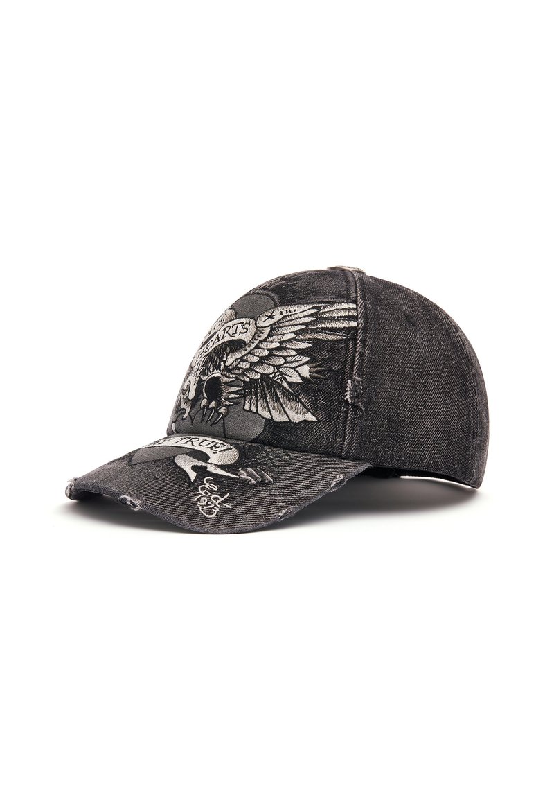 Ed Hardy BRAVE HEARTS 6 PANEL VINTAGE TRUCKER CAP UNISEX - Pet - black ...