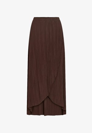 VILA, MAXIROCK VIPLIS HIGH WAIST - Jupe longue - coffee bean