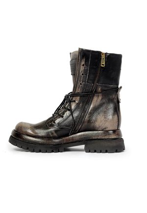 A.S.98, DELPHI - Bottines à lacets - metallic black