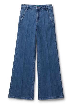 United Colors of Benetton WIDE FIT - Flared Jeans - blue