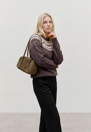 Vero Moda, VMSIMONE LS NORDIC PULLOVER GA REP BOO - Pullover - chocolate torte