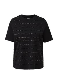 s.Oliver BLACK LABEL MIT PAILLETTEN - T-shirt print - schwarz