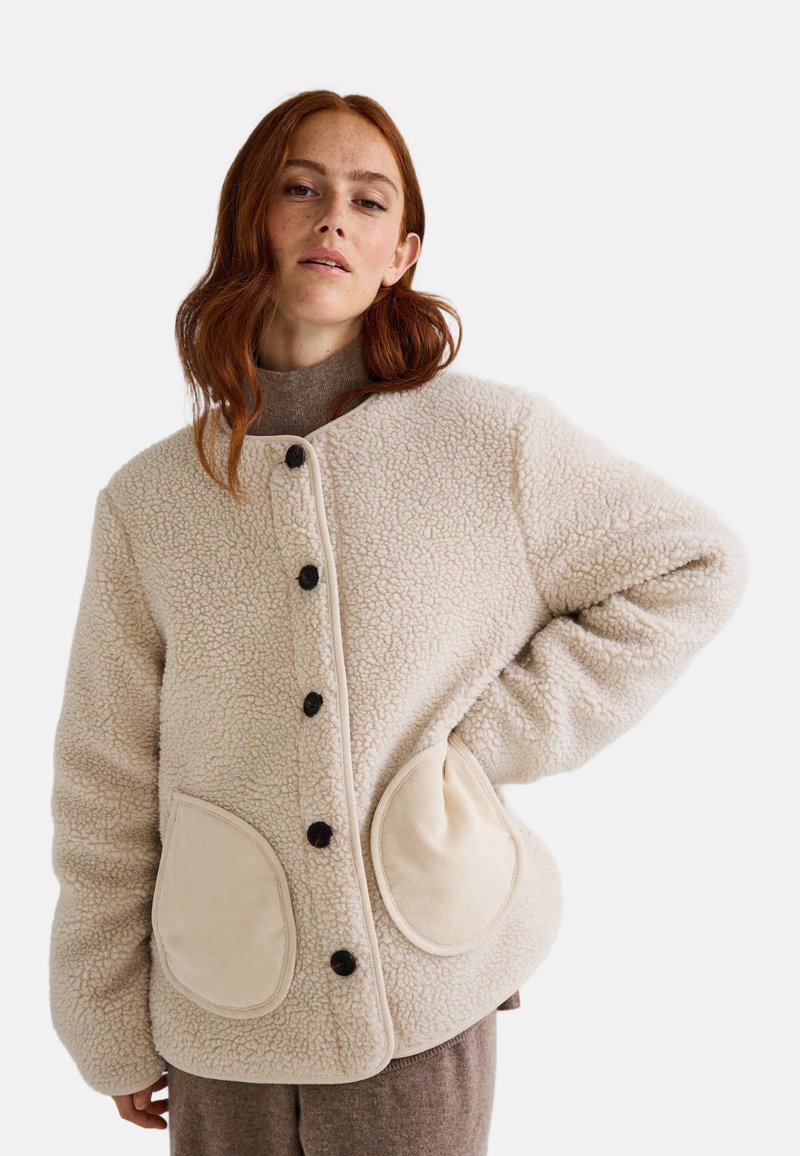 Monoprix - RÉVERSIBLE COL ROND - Veste mi-saison - parchemin, Agrandir