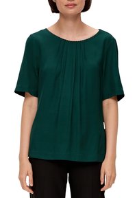 s.Oliver BLACK LABEL MIT FALTEN-DETAIL - Blouse - tannengrün