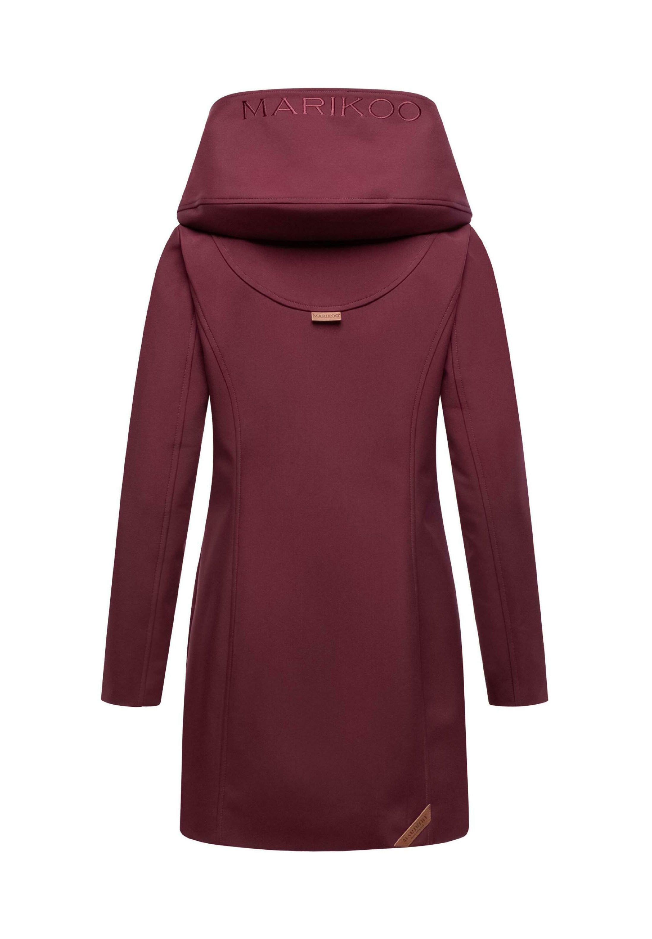 Marikoo SOFTSHELLMANTEL MAYLEEN - Regenjas - dark red melange