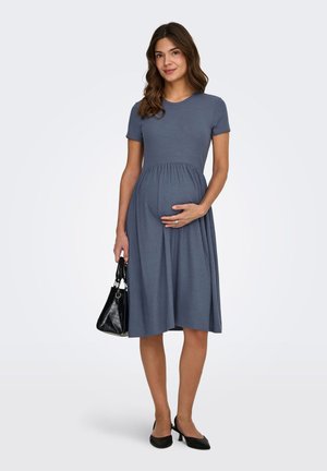 OLMMALAYA  O-NECK  - Džemperkleita - vintage indigo