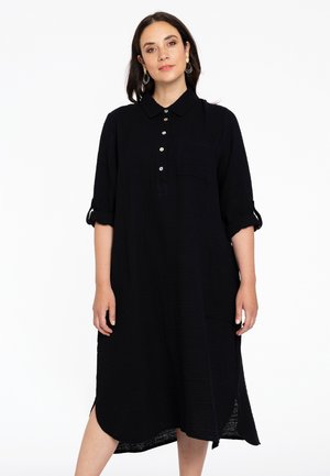 WITH COLLAR - Blusenkleid - black