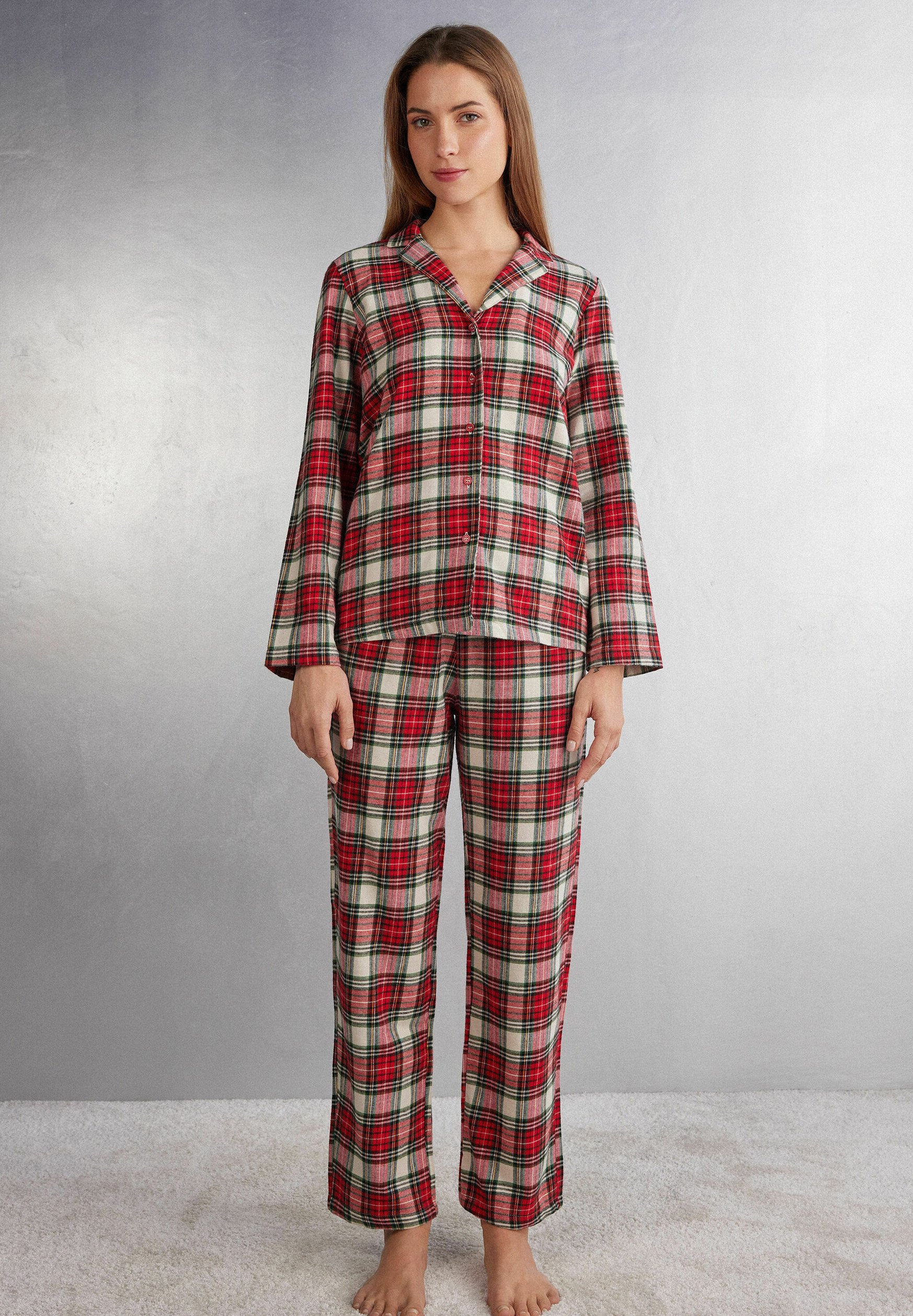 Intimissimi WARM TARTAN SET - Pigiama - red/rosso chiaro screziato - Zalando
