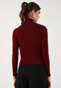 LELA SLIM FIT - Long sleeved top - bordeaux