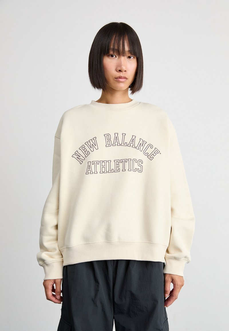 New Balance GRAPHIC CREW - Melegítőfelső - beige